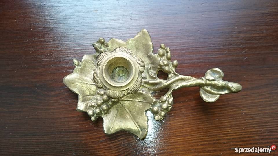 Stary antyczny mosiężny kaganek świecznik małopolskie Kraków sprzedam