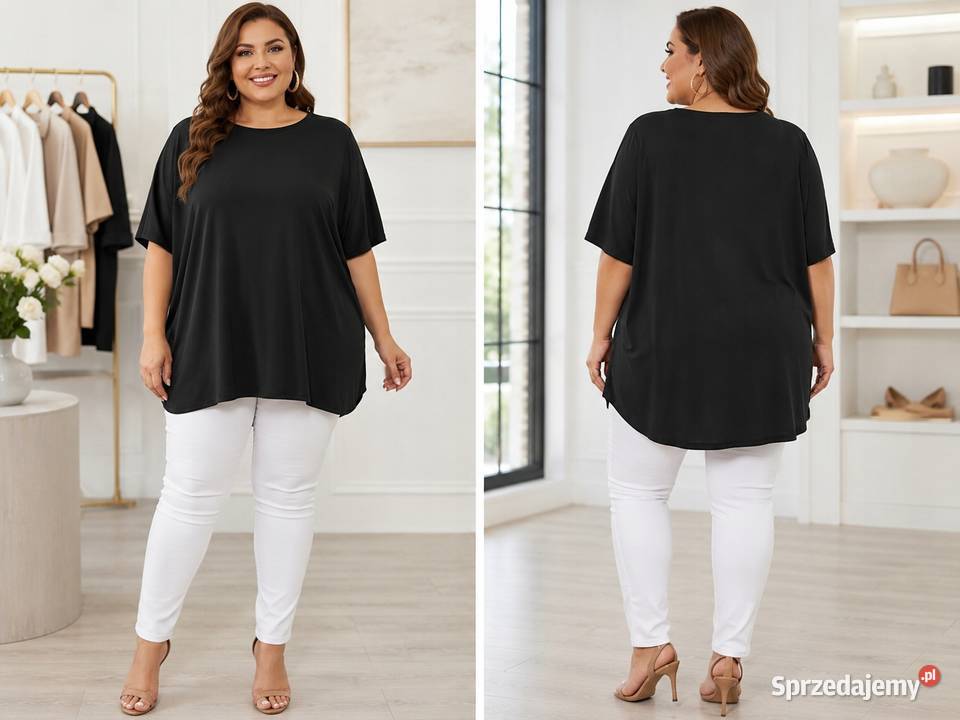 Bluzka damska oversize plus size wiskoza Bluzki i koszule łódzkie Pątnów sprzedam