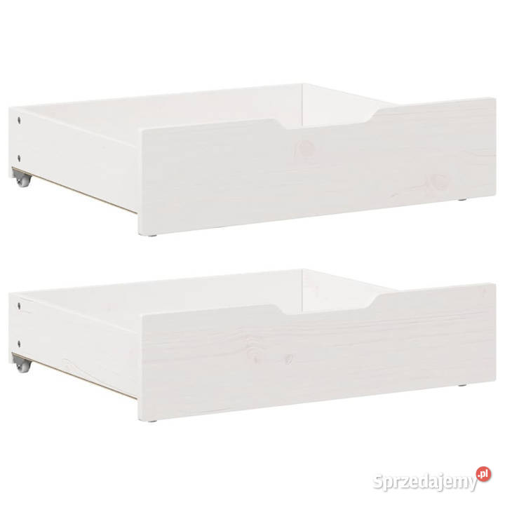 Szuflady pod łóżko 2 białe 75x55x16 drewno Warszawa sprzedam