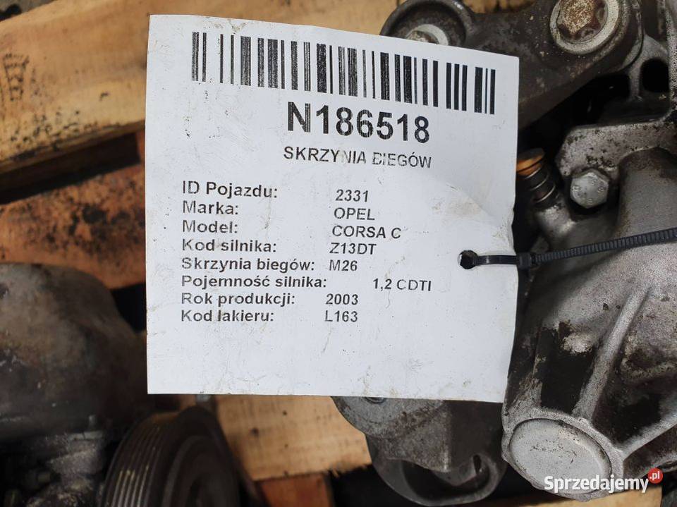 SKRZYNIA BIEGÓW OPEL CORSA C M26 Lipno