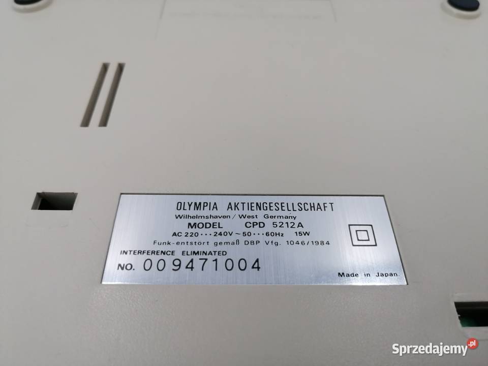 Stary kalkulator drukujący AEG Olympia CPD 5212 Borów