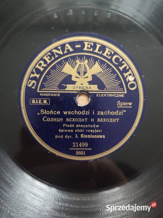 Płyta szelakowa Syrena Electro Pieśń skazańcó Pozostałe