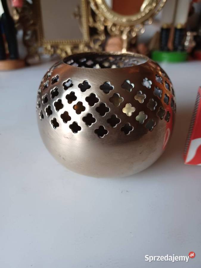Świecznik lampion mosiężny wielkopolskie Poznań