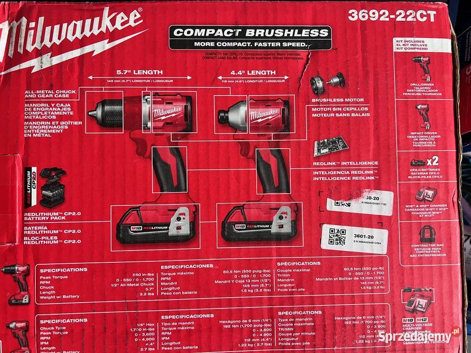 Milwaukee FUEL zestaw elektronarzędzi M18 2 USA Szaflary sprzedam
