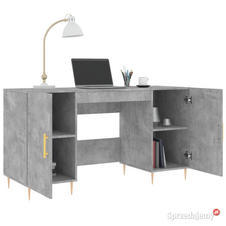 Biurko szarość betonu 140x50x75 materiał Warszawa