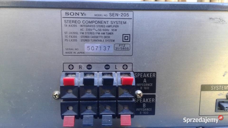 Wzmacniacz SONY TA AX205 SEN205 95W VINTAGE Stan Wrocław