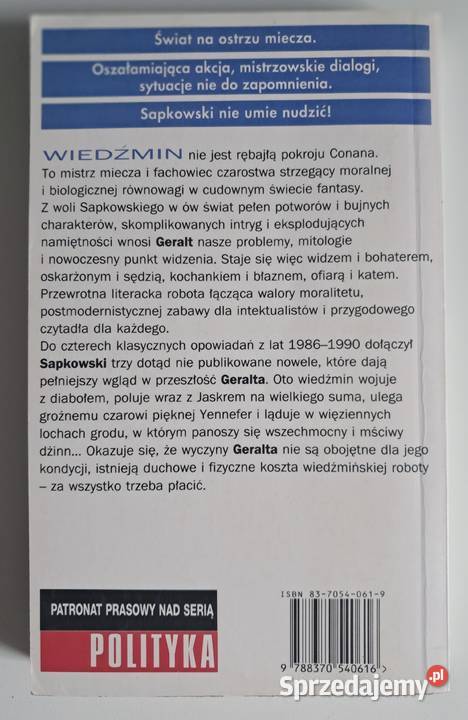 Ostatnie życzenie Andrzej Sapkowski sprzedam