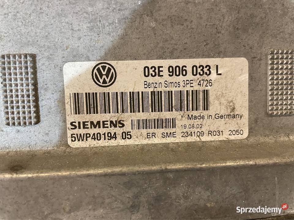 Komputer sterownik silnika 03E906033 vw polo 4 Motoryzacja zachodniopomorskie Szczecin sprzedam