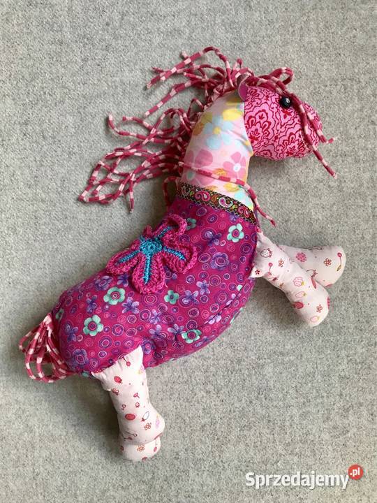 Maskotka przytulanka konik różowy patchwork sprzedam