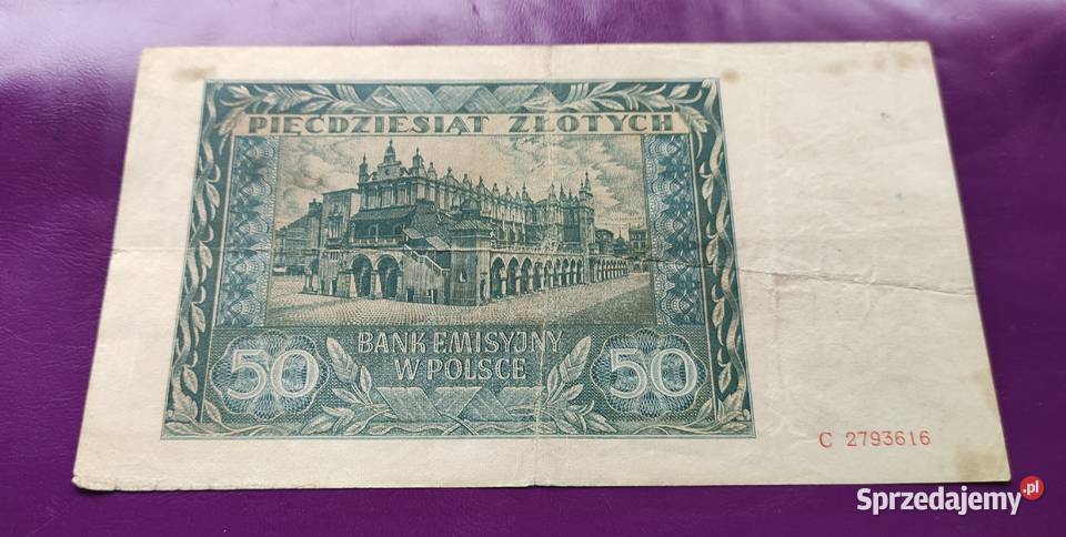 Banknot GG 50 złotych 1941 Seria C Ładny Pruszków