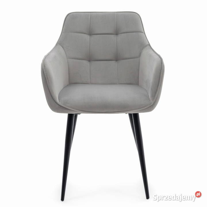 Jasnoszare Krzesło Tapicerowane Quattro Wysyłka Tarchały Małe sprzedam