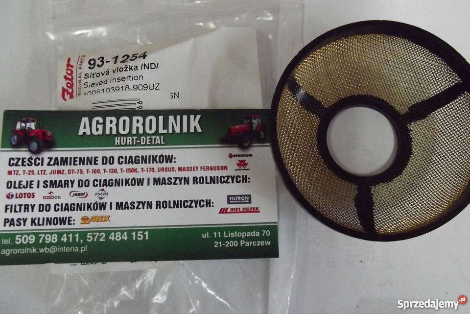 Sitko filtra oleju odśrodkowego do Zetor Zetor Parczew