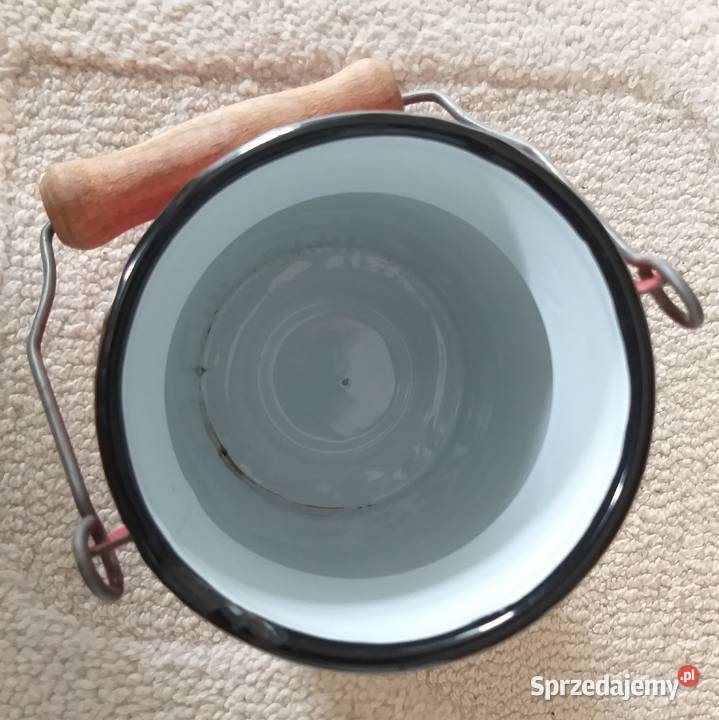 Emaliowana kankabańka na mleko z pokrywką Warszawa