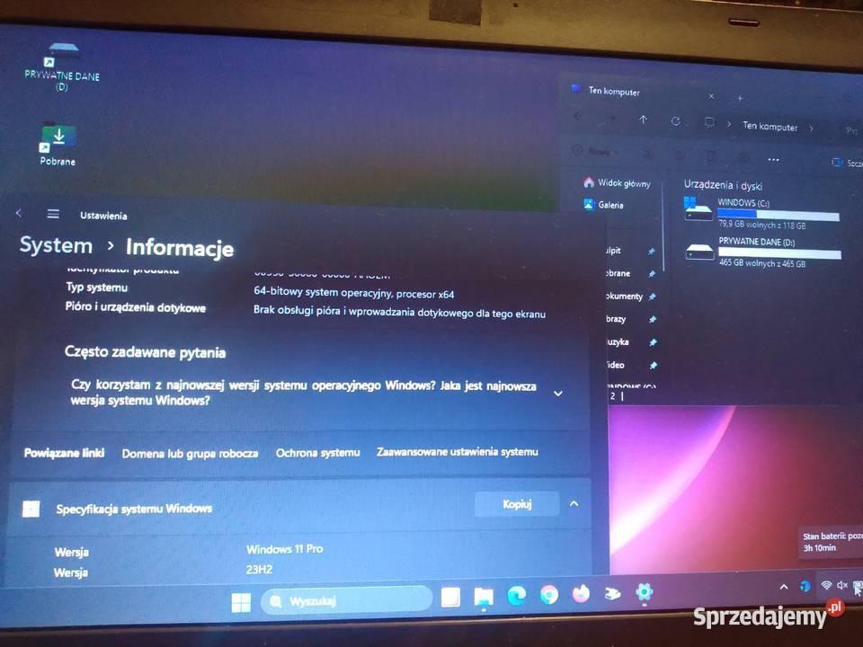 Laptop Biznesowy Lenovo ThinkPad156 mati5Ram