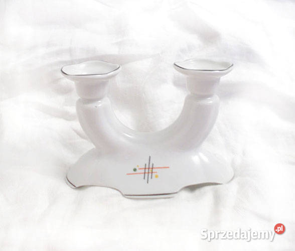 prl świecznik vintage świecznik biały świecznik Szczecin