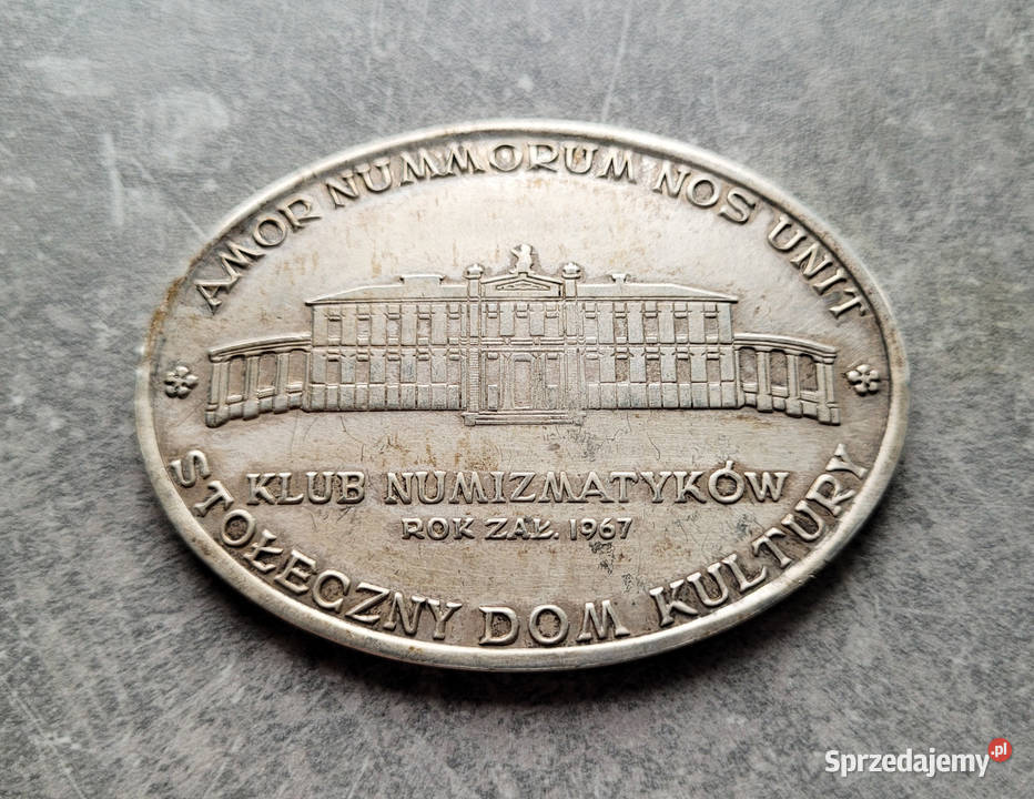 H3 POLSKA medal Klubu Numizmatyków 1967 Warszawa Łask sprzedam