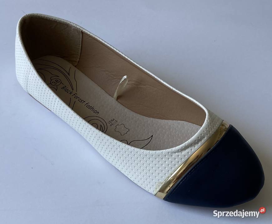 Białe baleriny skórzana wkładka rozmiar 38 24cm Żyrardów