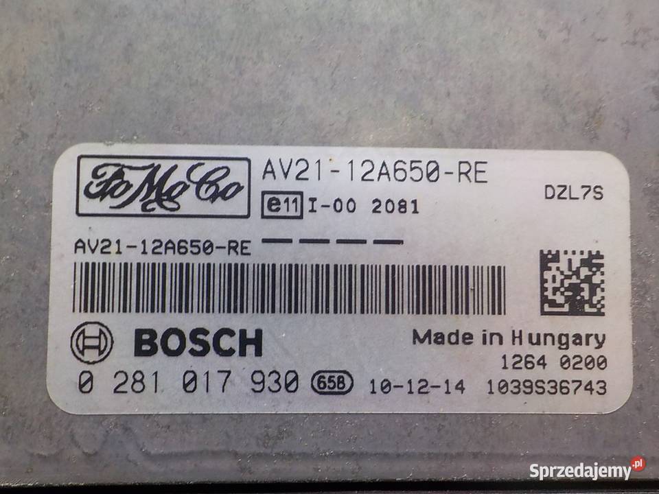 FORD FIESTA MK7 16 TDCI 10r HB sterownik osobowe