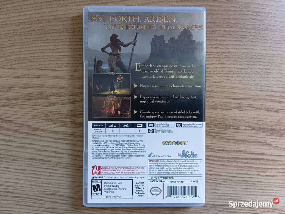 Dragons Dogma Dark Arisen na Nintendo Switch rpg Gry na konsole Gdańsk