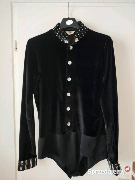 Latin Dance Shirt BodyTrikot męski czarny długi Płock