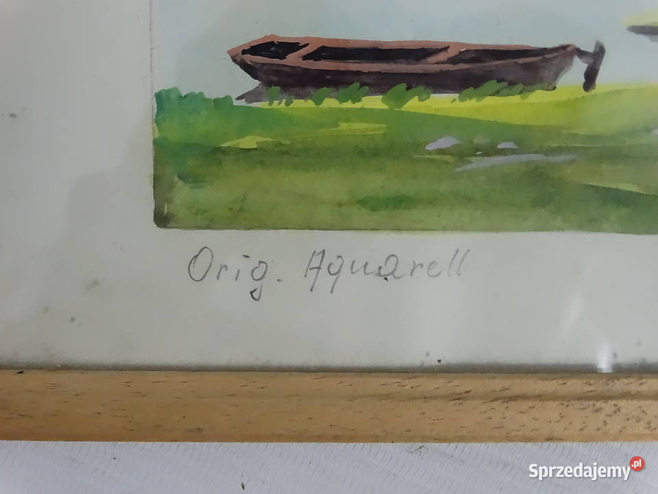 Para oryginalnych akwareli Rsch Pejzaże Biłgoraj sprzedam