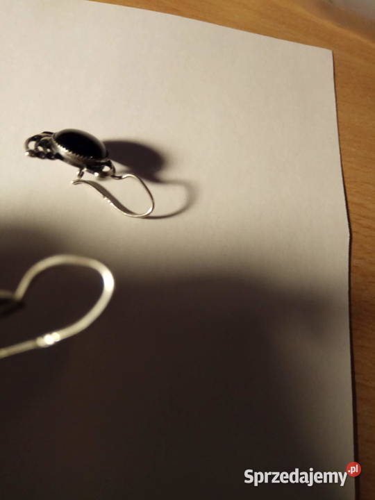 Kolczyki z czarnymi onyksami srebro