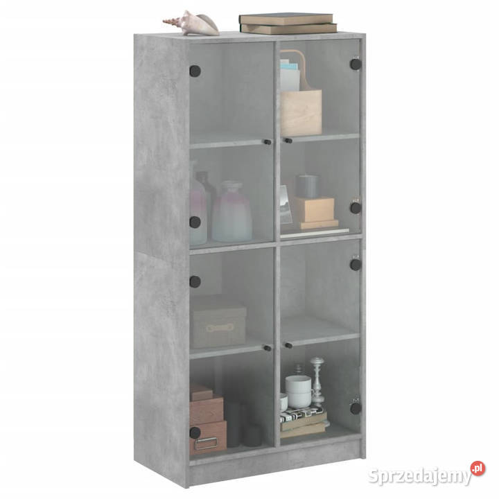 Szafka z drzwiczkami szarość betonu 68x37x142 Warszawa
