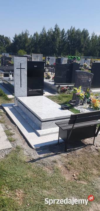 Nagrobek wiscount white szwed z posadzką dolnośląskie Świdnica sprzedam