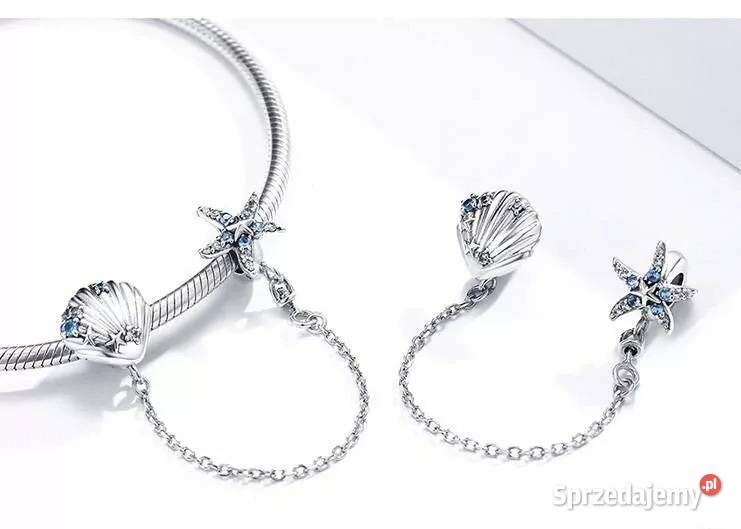 Pandora Charm łańcuszek koralik muszla srebro mazowieckie Warszawa