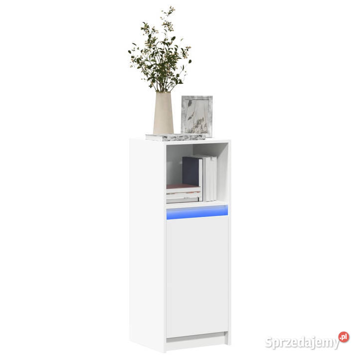 Szafka z LED biała 38x34x100 materiał Meble Warszawa