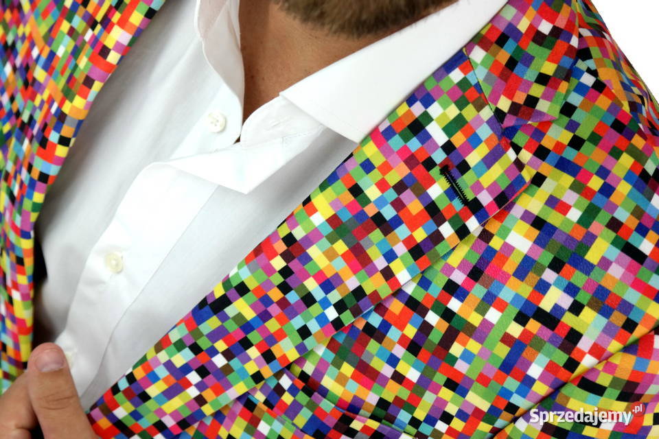 GIOVANNI PERA Marynarka Męska D608 piksele Odzież codzienna Ostrów Wielkopolski