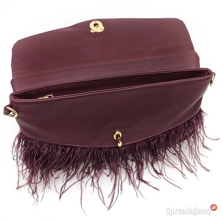 Elegancka Torebka Listonoszka Kopertówka Piórka Dla kobiet mazowieckie Warszawa