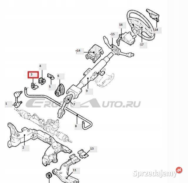 MOCOWANIE STABILIZATORA PRZÓD COUPE 20 9699 Części montażowe