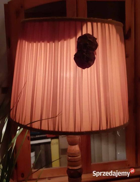 Lampa stojąca drewno orzech mahoń vintage prl Warszawa
