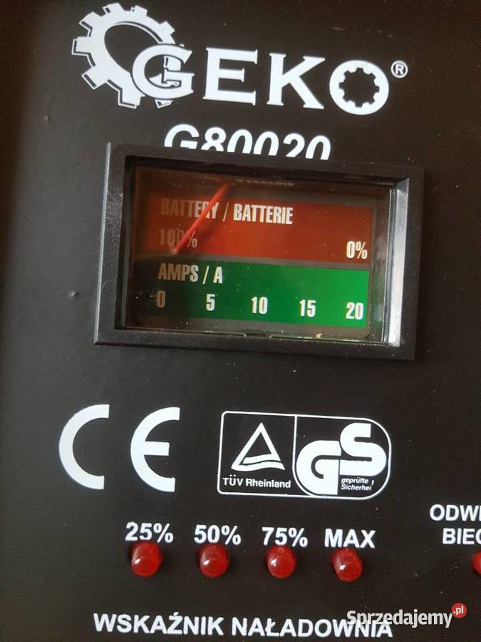 Prostownik samochodowy z rozruchem 612V 75A GEKO Głogowa