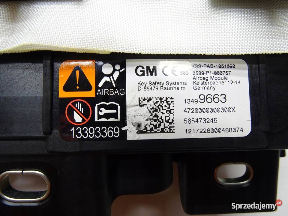 PODUSZKA POWIETRZNA AIRBAG PASAŻERA OPEL ASTRA K Poduszki powietrzne