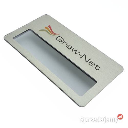 Identyfikator z okienkiem magnes 10 metalowy Chynów sprzedam