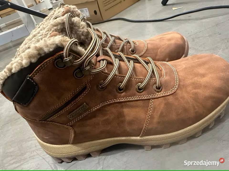 Botki wiązane 2 kolory ocieplane rozmiary 4049