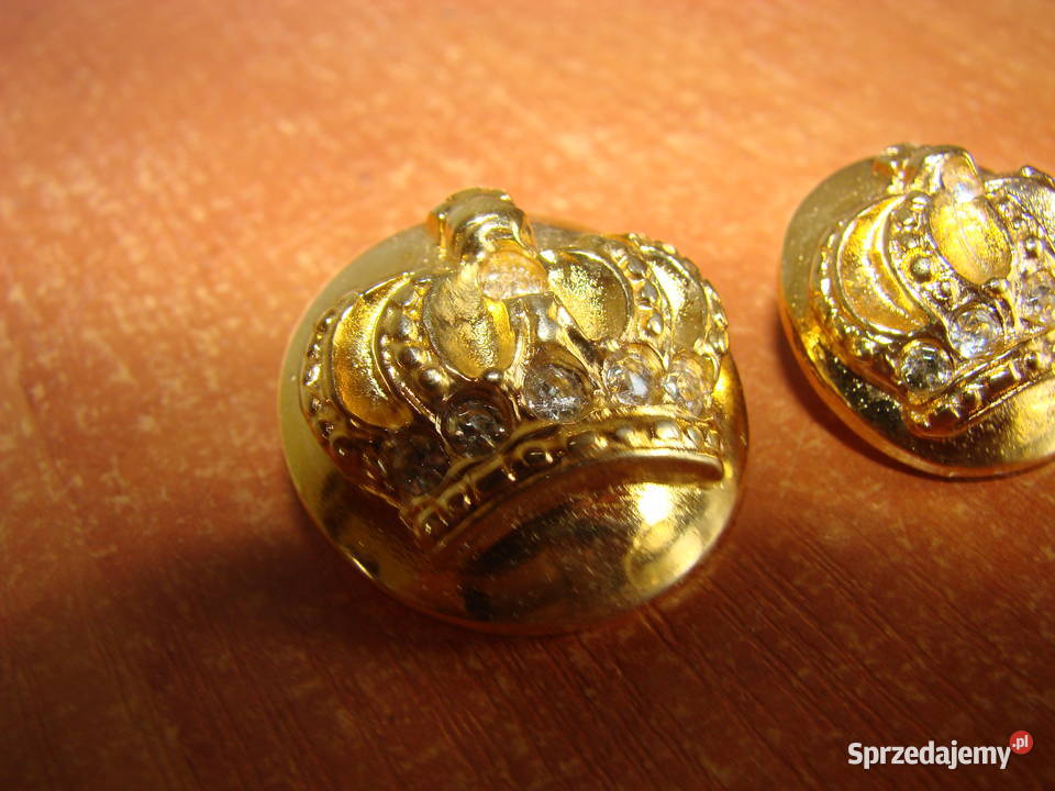 złoty guzik z koroną Pruszcz Gdański