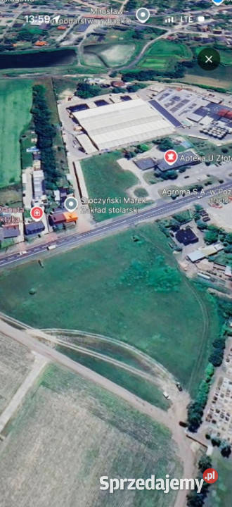 MIŁOSŁAW DK15 GOTOWY GRUNT POD INWESTYCJĘ Miłosław