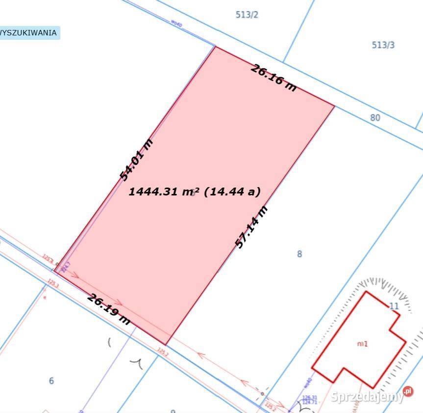 Sprzedam działkę Teresław 1445m2 sprzedam