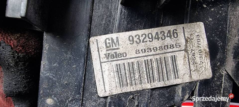 LAMPA PRAWA TYŁ OPEL MERIVA A 93294346 Części samochodowe Lipno