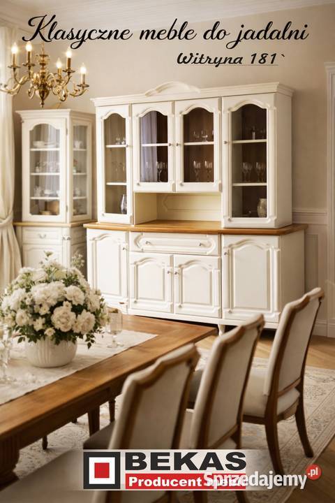 Witryna 181 Barek Bez Szprosów Ecru Bekas Meble Bydgoszcz