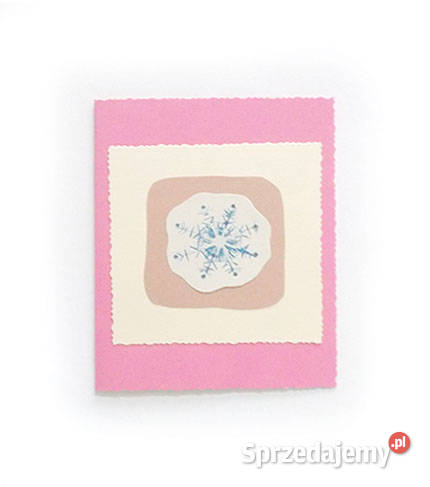zimowa kartka na Boże Narodzenie różowa kartka Bydgoszcz sprzedam
