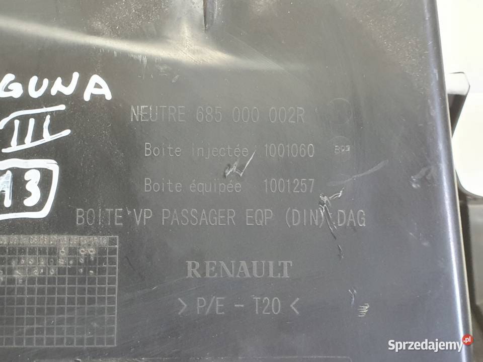 Renault Laguna III 15 dCi SCHOWEK PASAŻERA Chełm