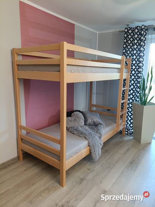 Łóżko piętrowe bukowe lity buk 80x200 Łóżka i materace mazowieckie Warszawa