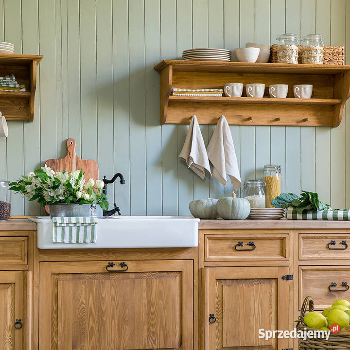 Drewniany zestaw mebli kuchenny do PRODUCENTA Meble Maków Podhalański