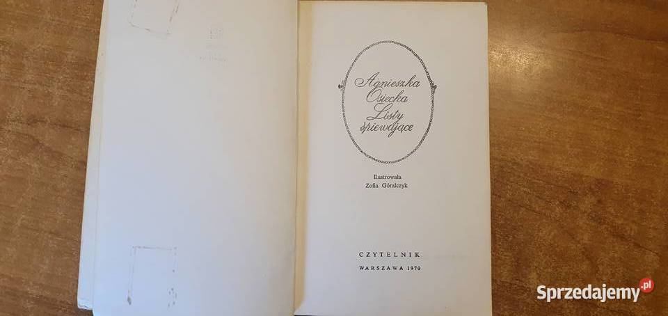 AGNIESZKA OSIECKA LISTY ŚPIEWAJĄCE poezja Proza i poezja Książki i Podręczniki