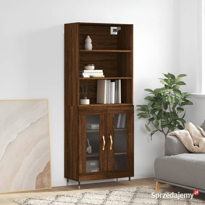 Witrynka brązowy dąb 695x34x180 materiał Warszawa sprzedam