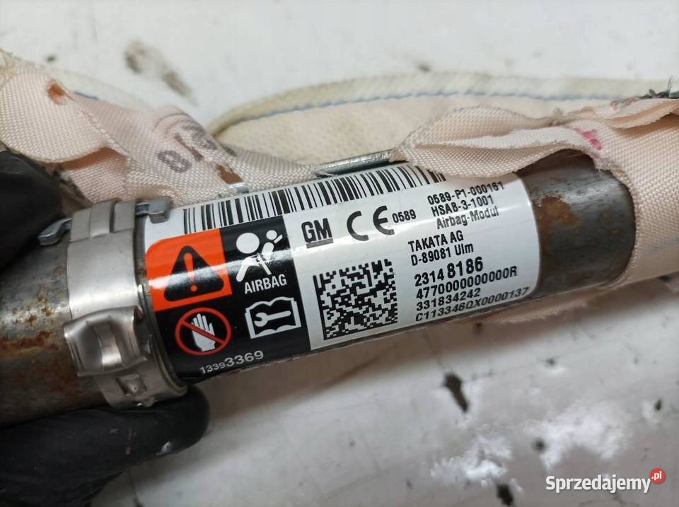 KURTYNA POWIETRZNA AIRBAG PRAWA KOMBI LIFT Opel Poduszki powietrzne sprzedam